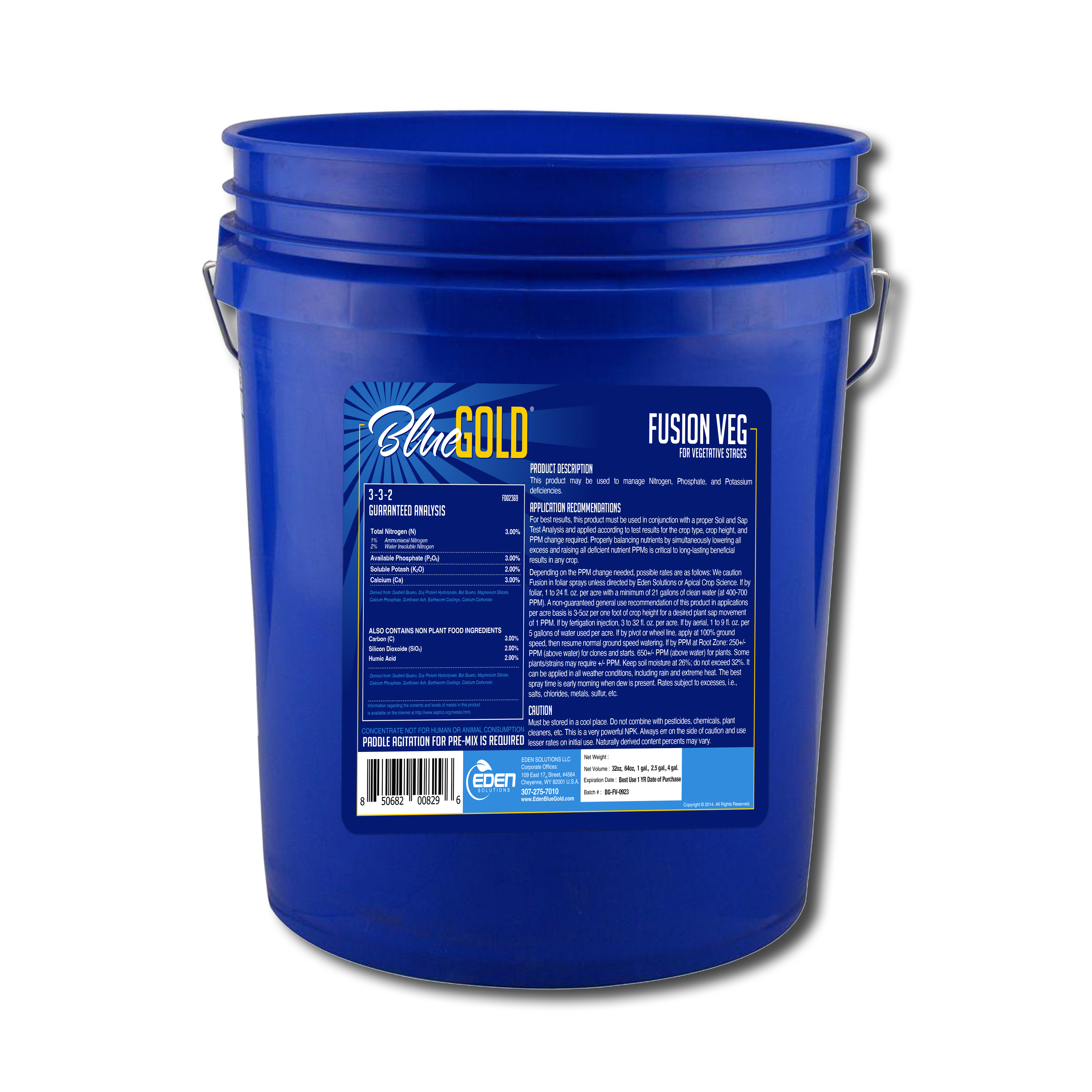 BlueGold® Fusion VEG 3-3-2 (Dry Paste) – BlueGold® by Eden Solutions